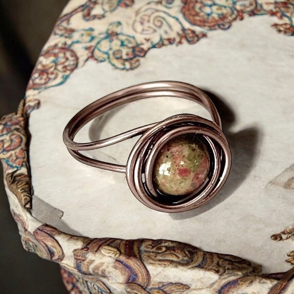 5 For $25💫Unakite Rainforest Ring - Picture 1 of 5